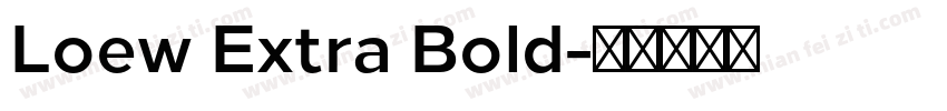 Loew Extra Bold字体转换